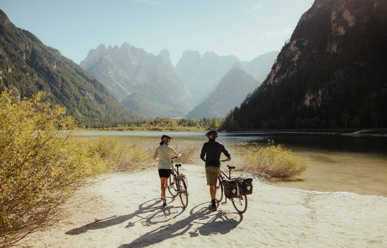 Mit dem Rad an einen Bergsee